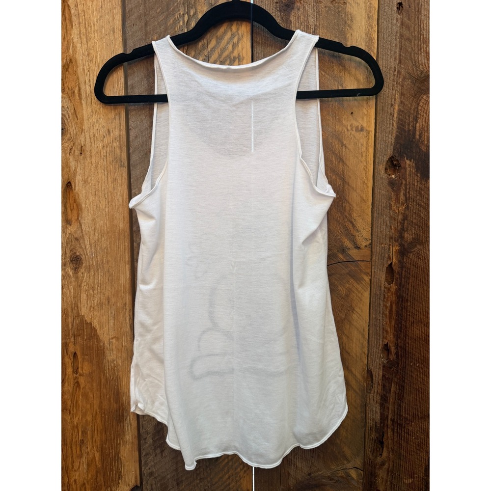 Yoga Buddha Graphic Racerback Tank Women Small Lotus Zen Meditation Boho Top - Picture 2 of 6